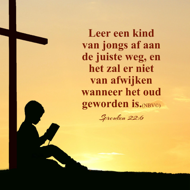 Bijbeltekst plaatjes:Leer een kind