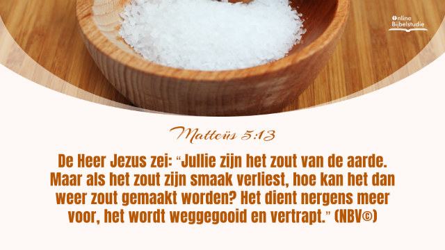 Bijbeltekst van de dag – Matteüs 5:13
