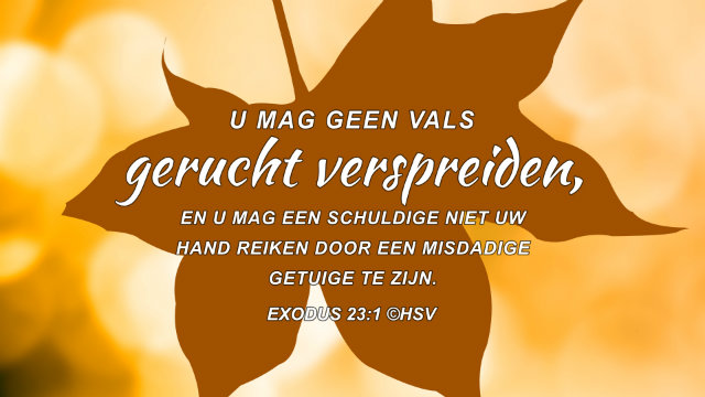 Bijbeltekst van de dag – Exodus 23:1