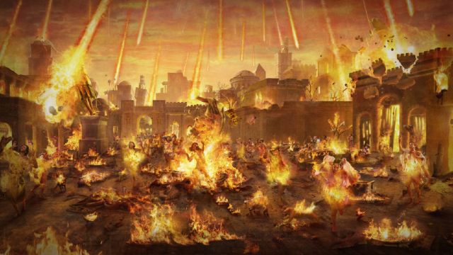 Sodom wordt vernietigd omdat het Gods toorn over zich heeft afgeroepen