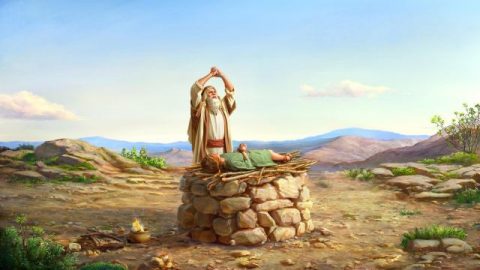 God draagt Abraham op Izaäk te offeren