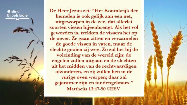 Gods werk om iedereen volgens zijn eigen soort te plaatsen gedurende de laatste dagen