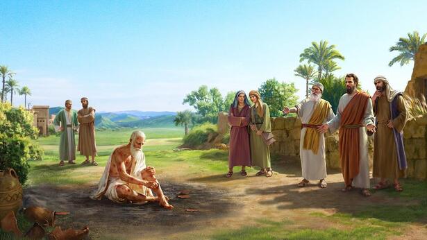 Satan verleidt Job opnieuw (Zweren breken uit over heel Jobs lichaam) (deel 2)